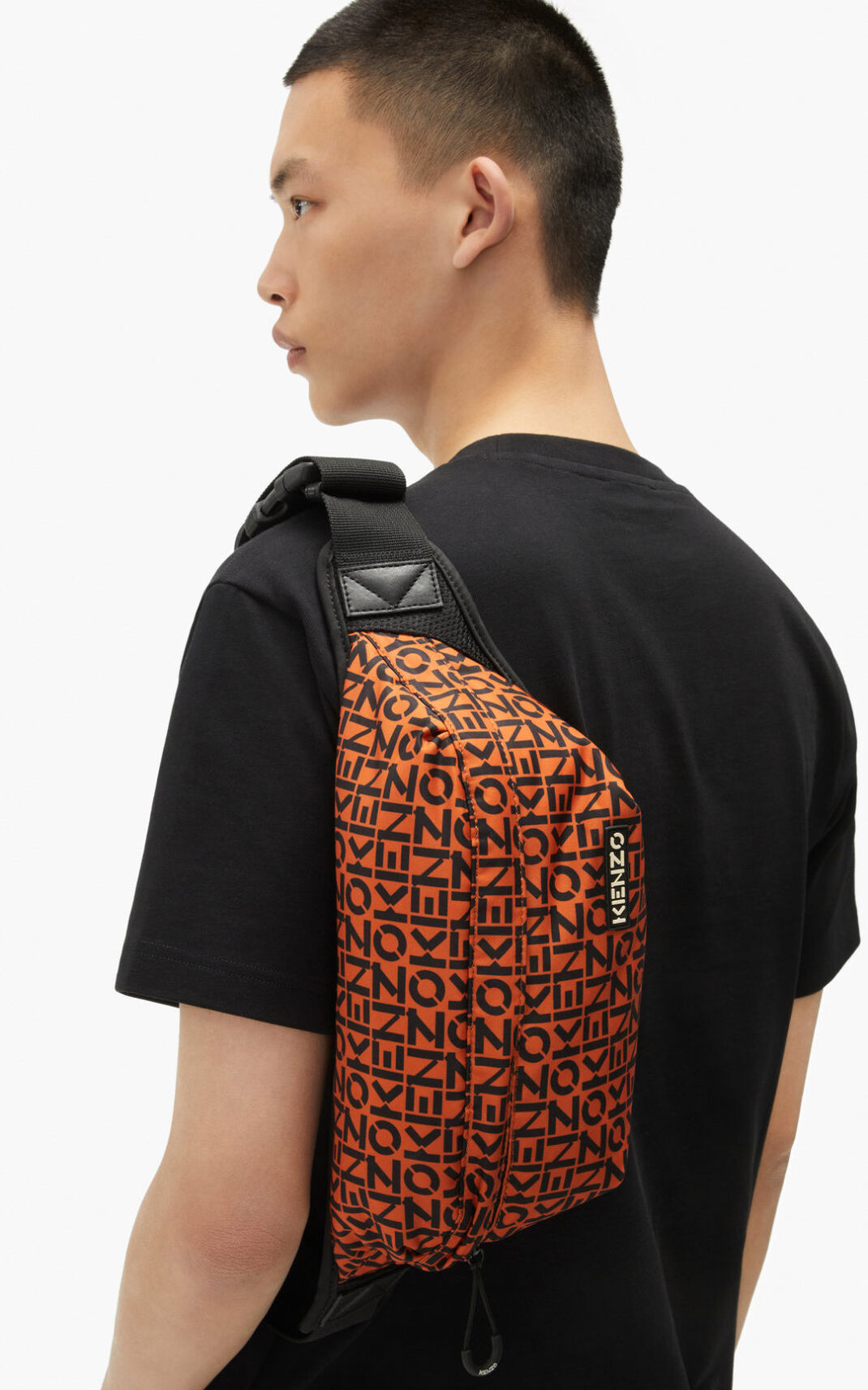 Sac Banane Kenzo Repeat Homme Orange Foncé | QNWK-51028